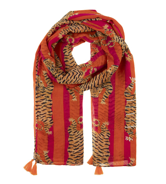 Leichter Schal mit Tiger-Muster (Alex Max)